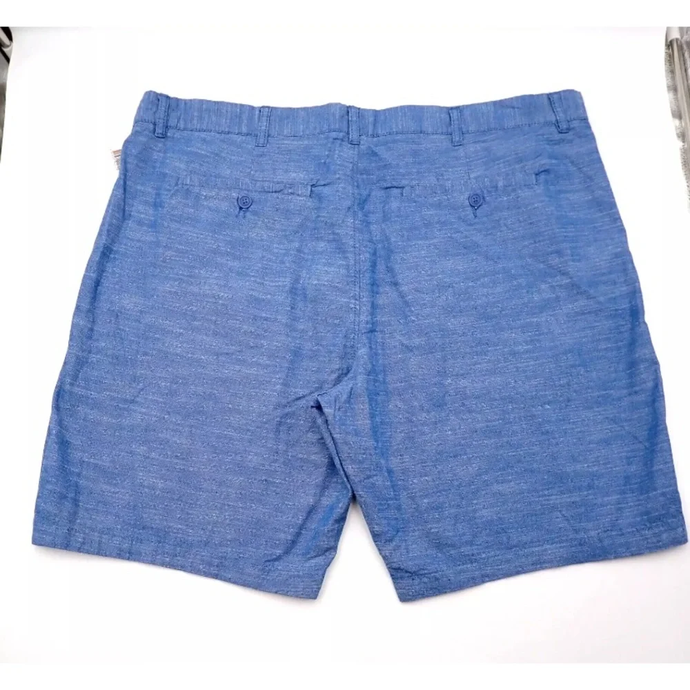 Route 66 Men's Chino Shorts Size 42 Blue 100% Cotton High Rise Waistband